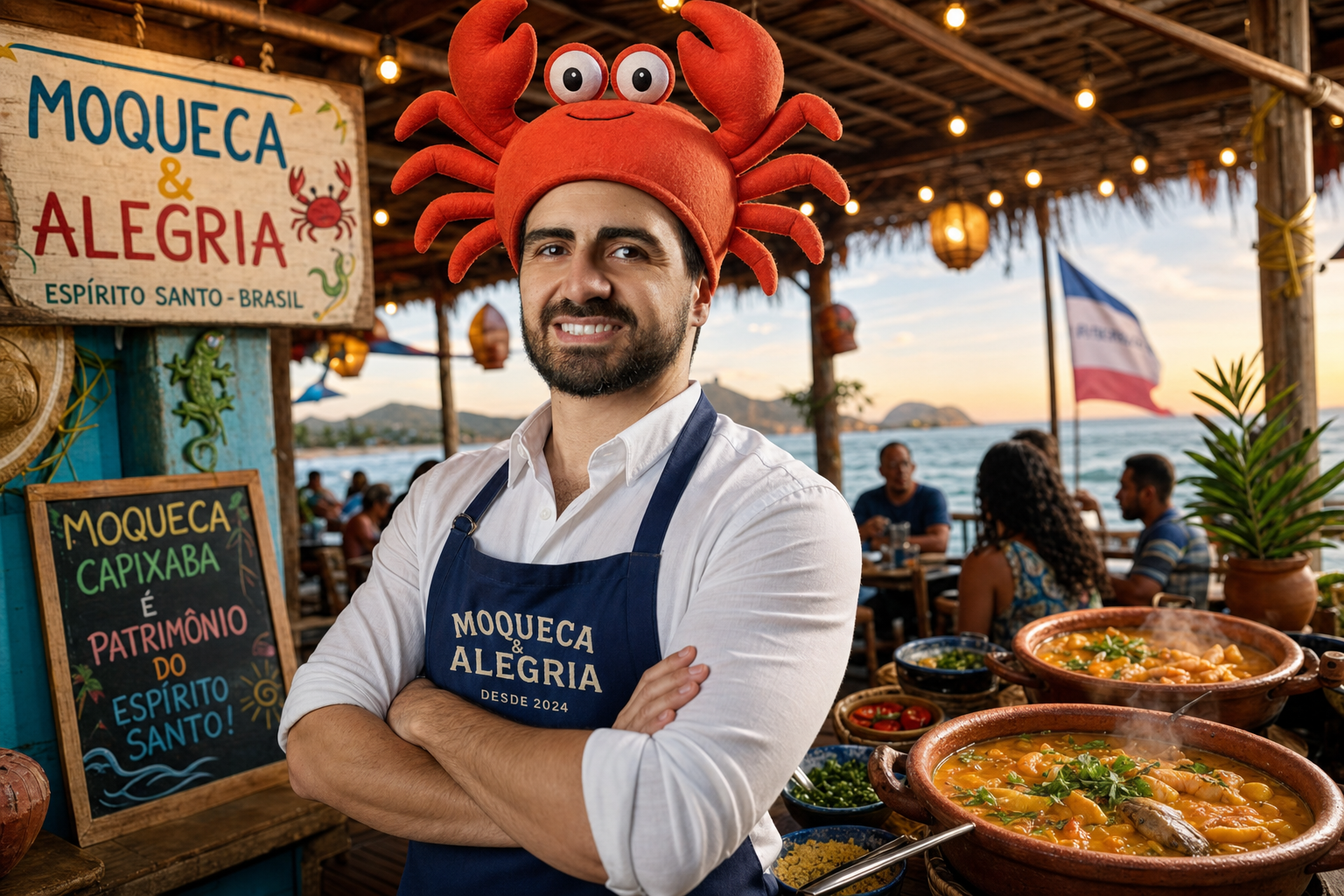 Rei Caranguejo — restaurante festivo de frutos do mar no Espírito Santo